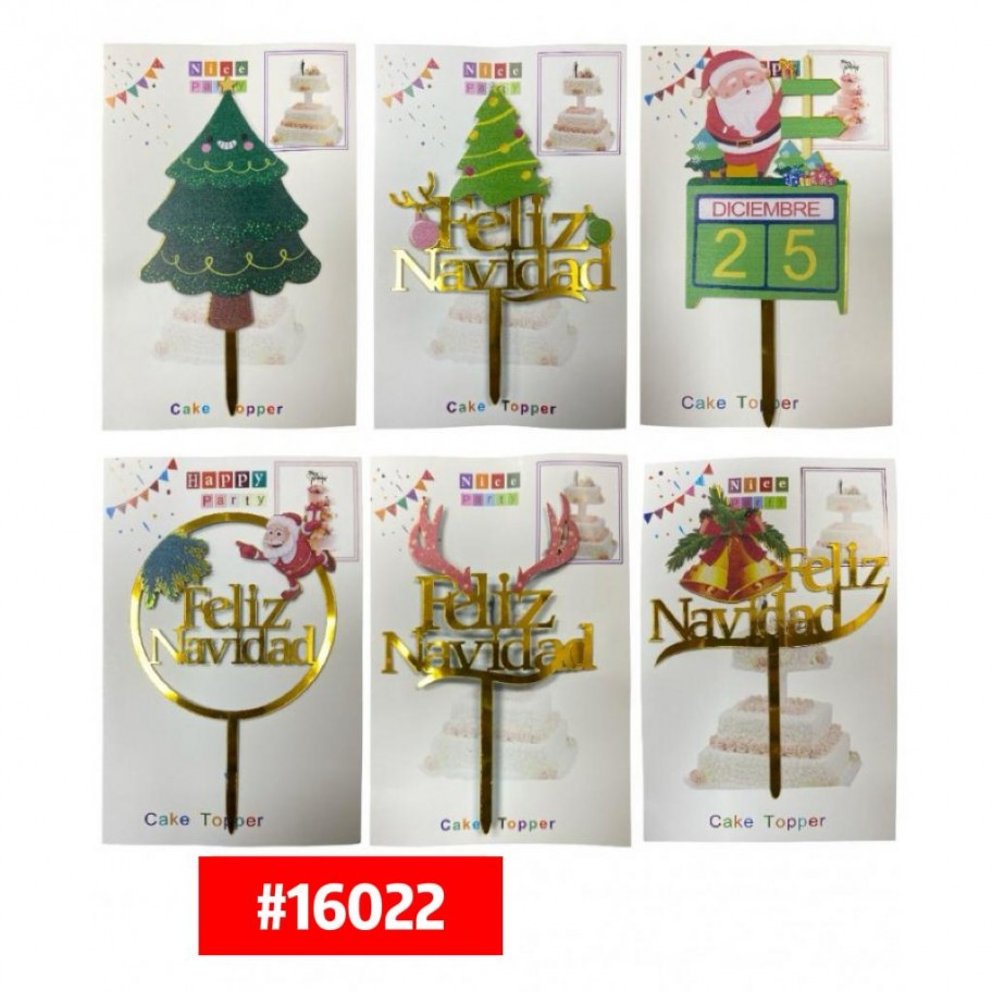 TOPPER FELIZ NAVIDAD #16022 P.U