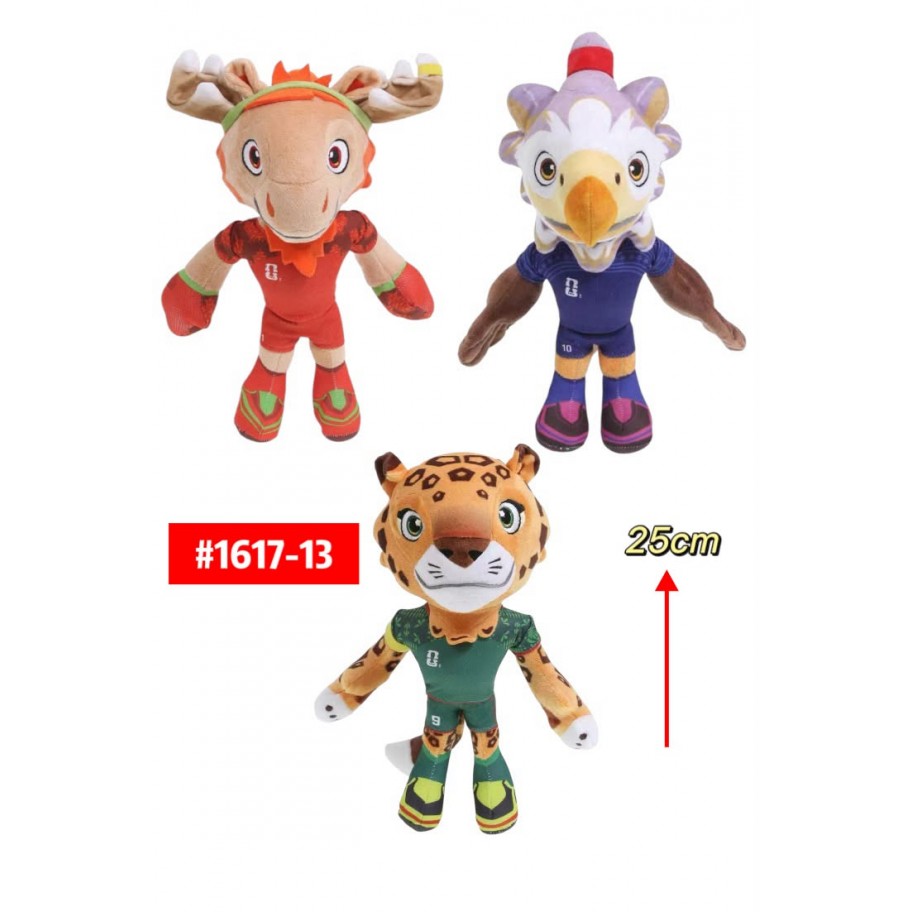 PELUCHE MASCOTA DEL MUNDIAL 25cm #1617-13
