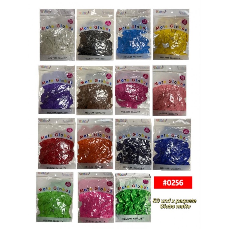 GLOBO LATEX MATTE 50uds #0256