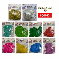 GLOBO MATTE 18" 5uds #Q0010