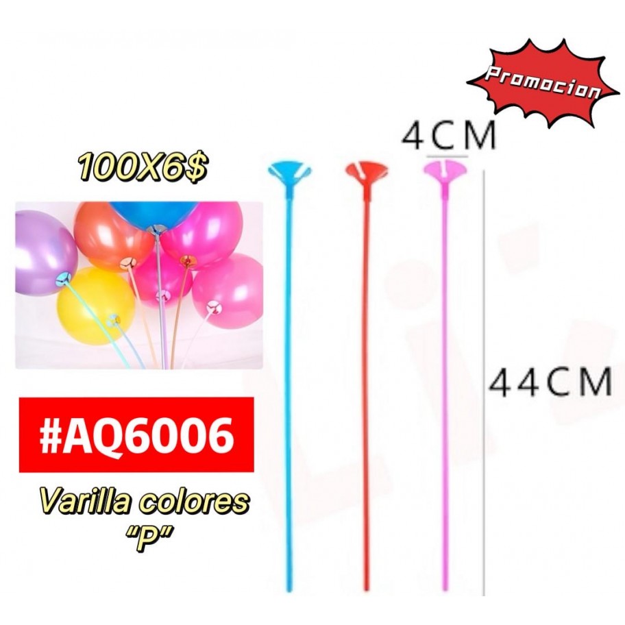 VARILLA PARA GLOBO *100 #AQ6006 PROMOCION