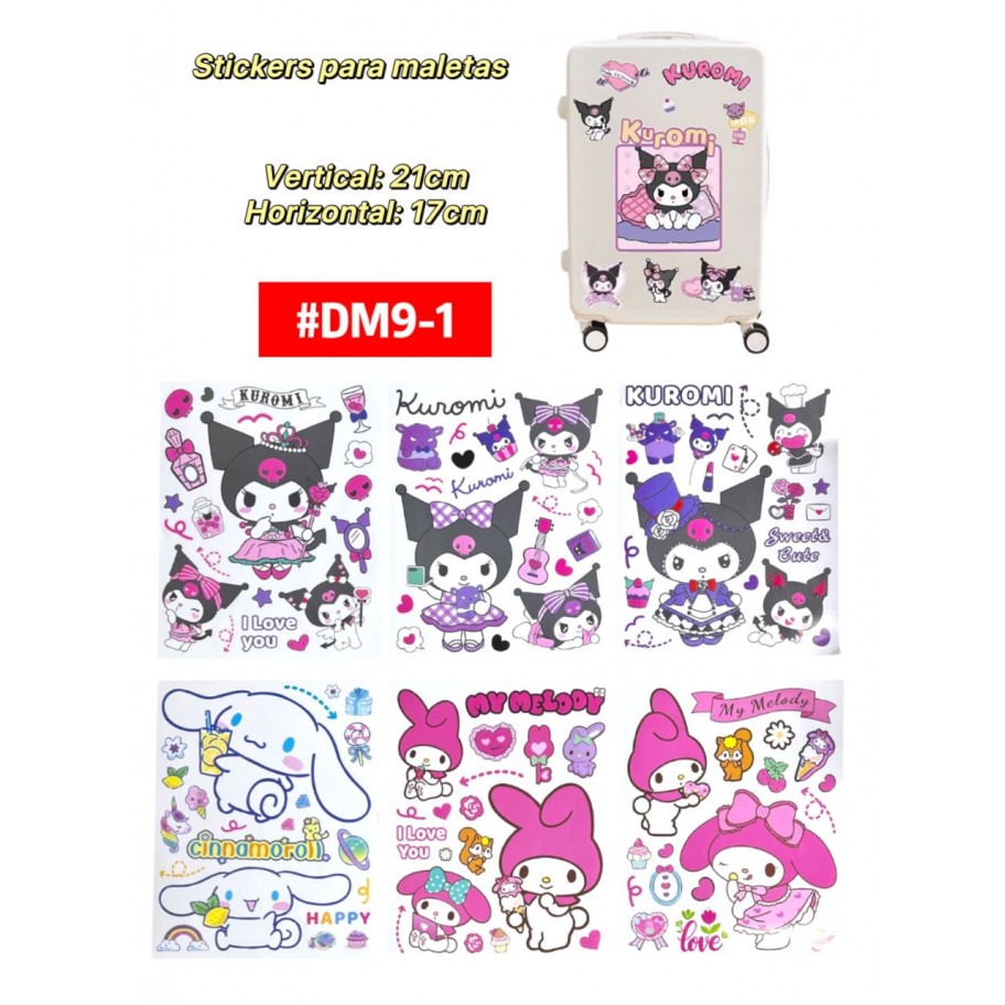 STICKERS PARA MALETA SANRIO #DM9-1 P.U
