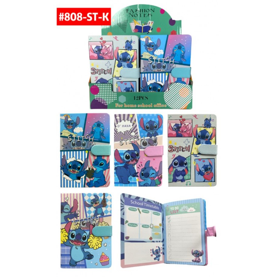 CUADERNO CON IMAN STITCH #808-ST-K