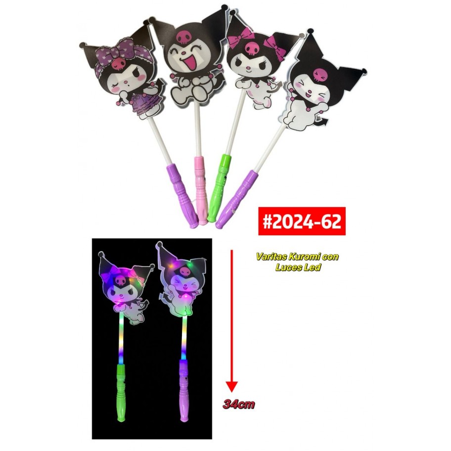 VARITA KUROMI CON LUCES LED #2024-62 P.U