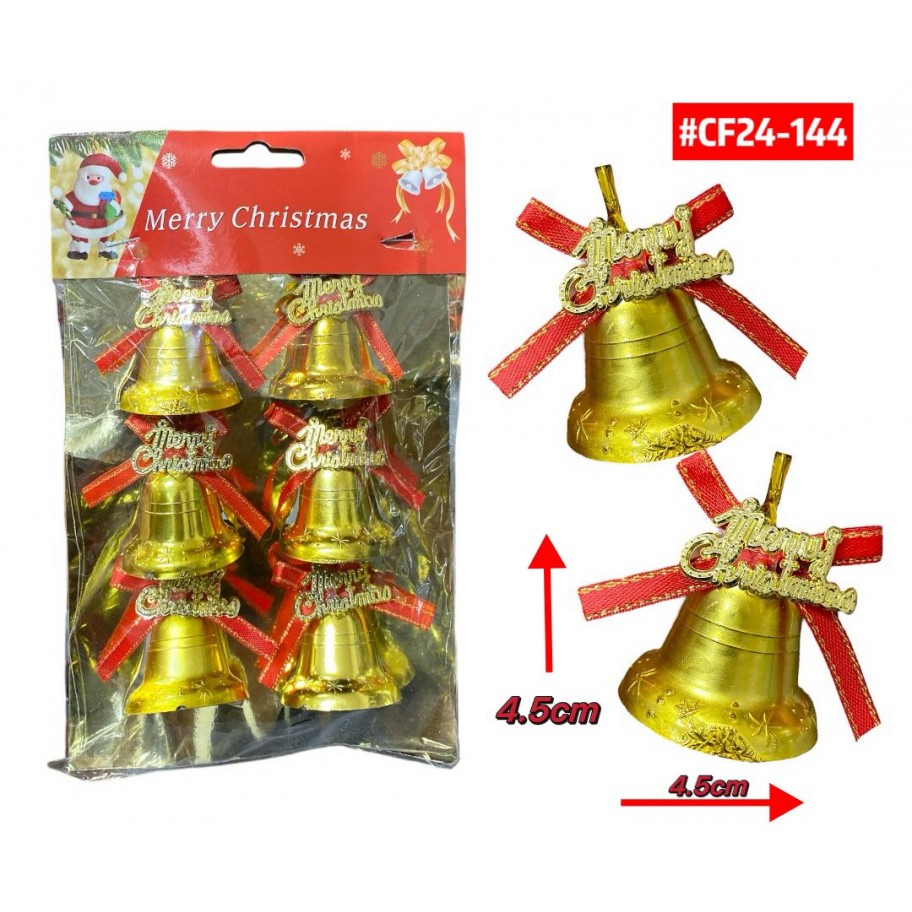 CAMPANA M.C DE NAVIDAD 6pcs #CF24-144  P.U
