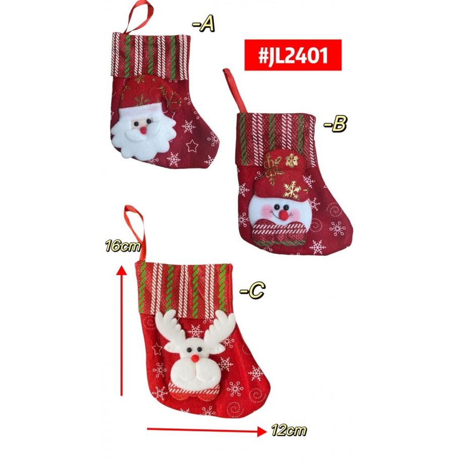 ADORNO BOTA DE NAVIDAD #JL2401  P.U