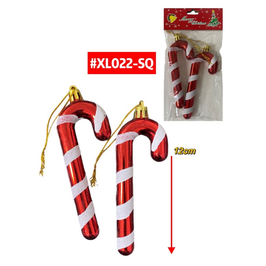 BASTON DE NAVIDAD 2pcs #XL022-SQ  P.U