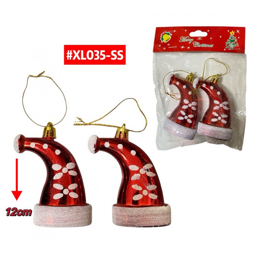 ADORNO GORRITO DE NAVIDAD 2pcs #XL035-SS  P.U