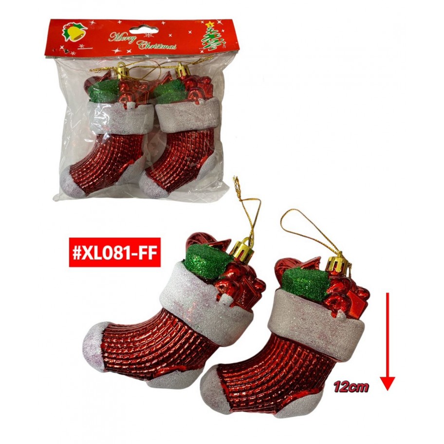 ADORNO DE NAVIDAD 2pcs #XL081-FF  P.U