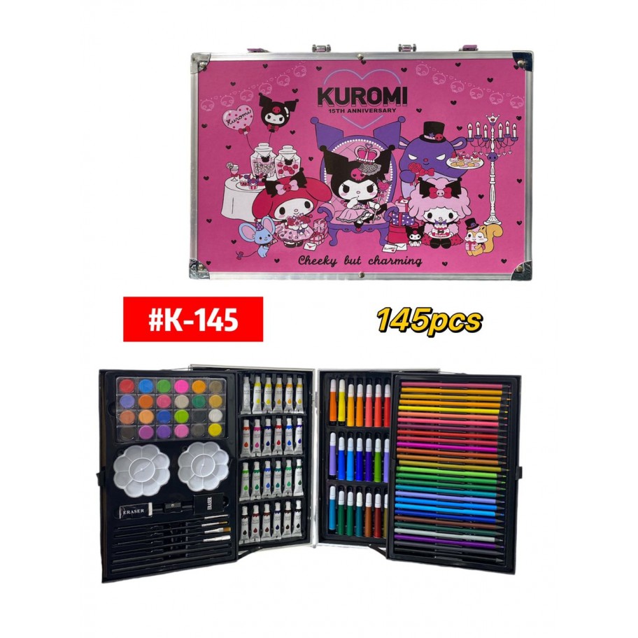 KIT ESCOLAR KUROMI DE COLORES 145pcs #K-145