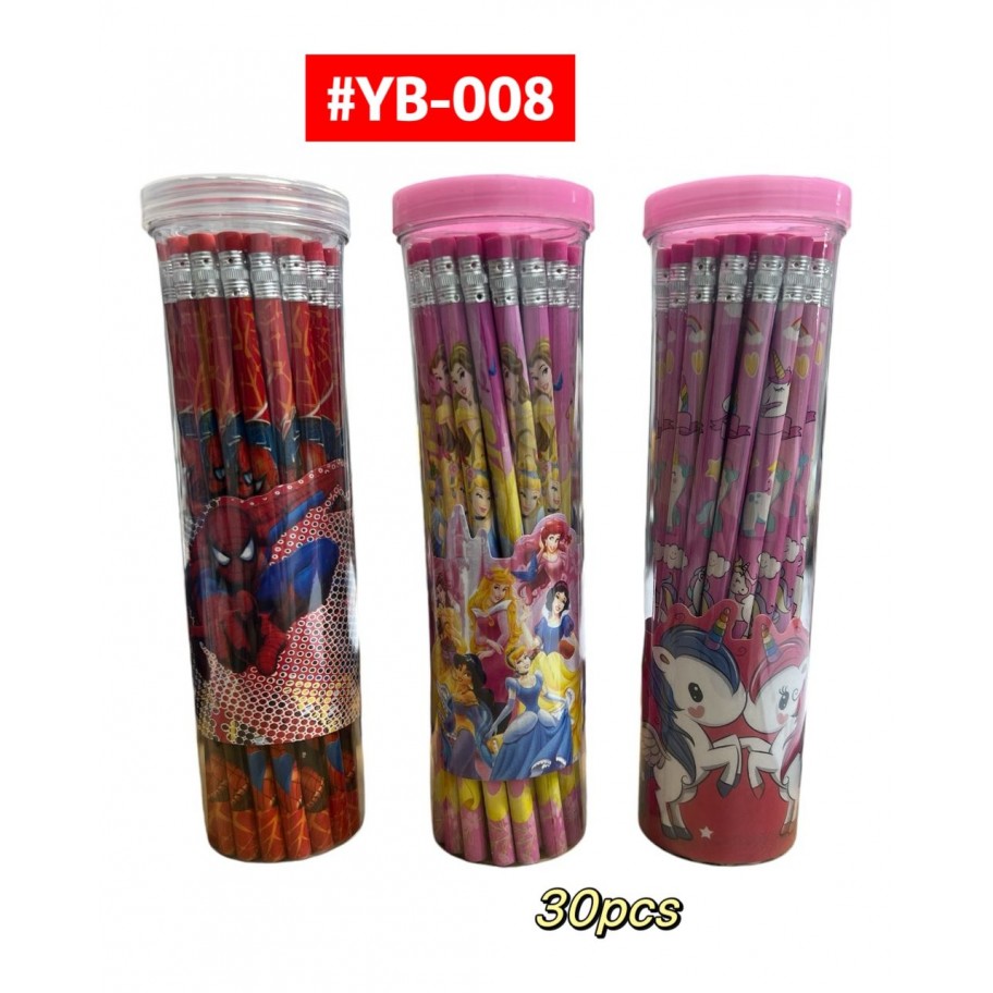LÁPIZ SPIDERMAN PRINCESAS UNICORNIO 30uds #YB-008