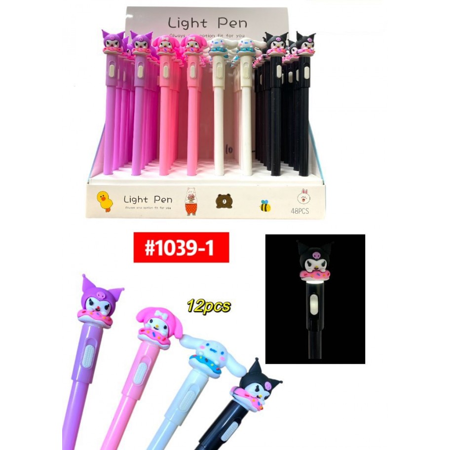 LAPICERO SANRIO DONA CON LUZ LED 12uds #1039-1