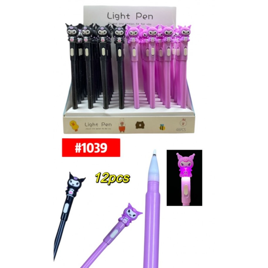 LAPICERO KUROMI CON LUZ LED 12uds #1039