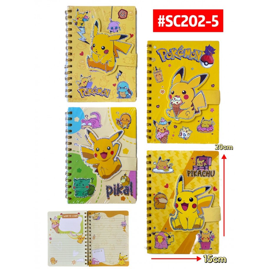 LIBRETA POKEMON CIERRE MAGICO #SC202-5