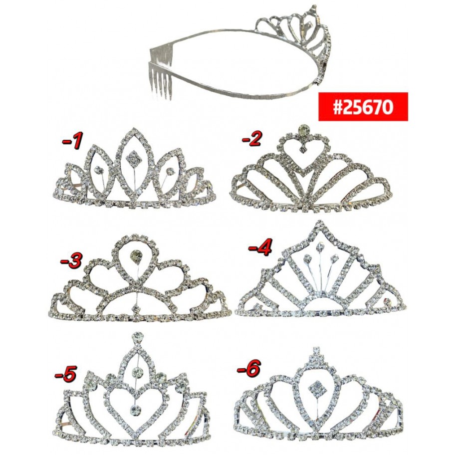 TIARA BRILLANTES PLATEADO #25670