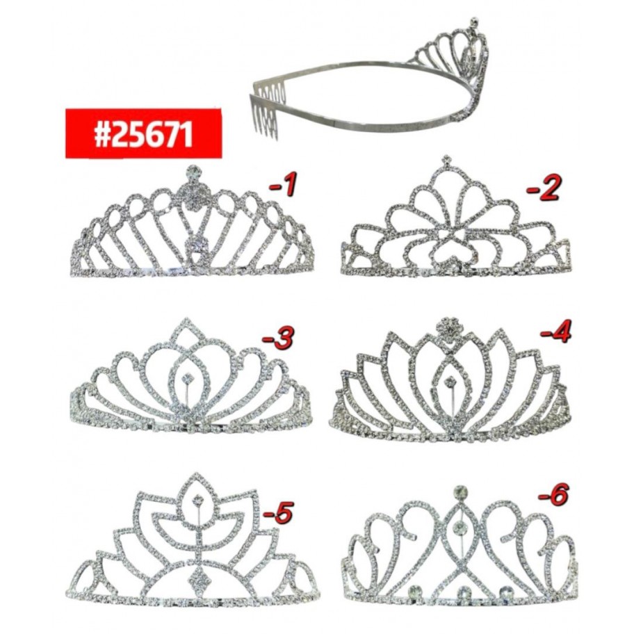 TIARA BRILLANTES PLATEADO #25671