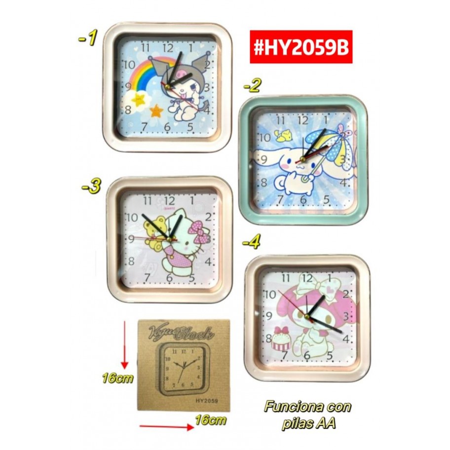 RELOJ DESPERTADOR SANRIO #HY2059B P.U