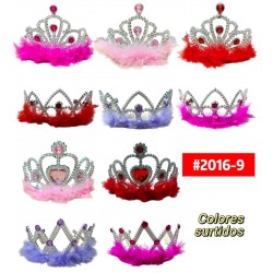 CORONA PLUMA CON PIEDRAS #2016-9  PROMO