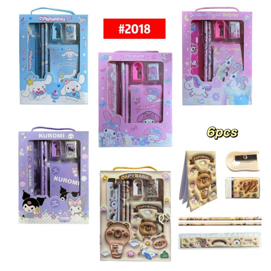 KIT ESCOLAR SANRIO CAPYBARA 6pcs #2018
