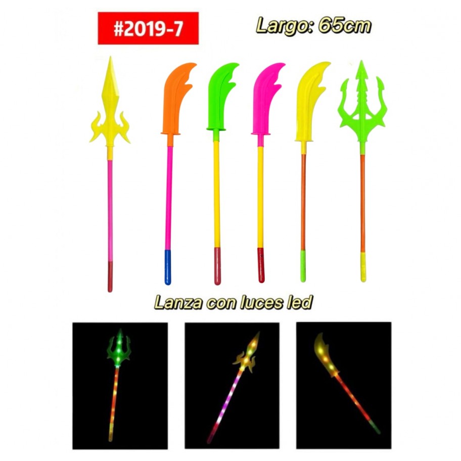 LANZA CON LUCES LED #2019-7  PROMO
