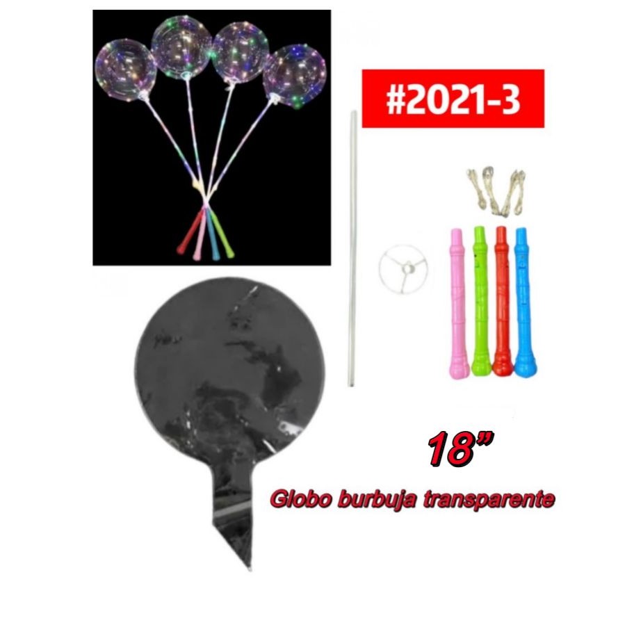 GLOBO BURBUJA 18" CON LUCES #2021-3