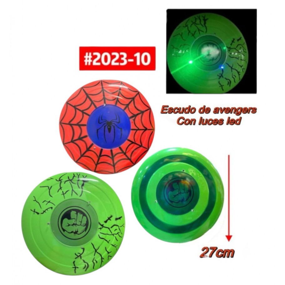ESCUDO SPIDERMAN/HULK CON LUCES LED #2023-10