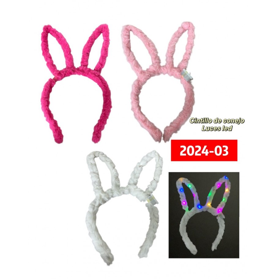 CINTILLO CONEJO CON LUCES LED #2024-03