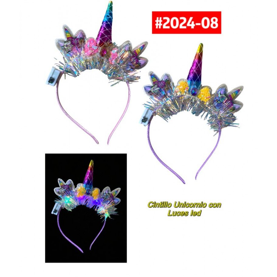 CINTILLO UNICORNIOS CON LUCES LED #2024-08 P.U