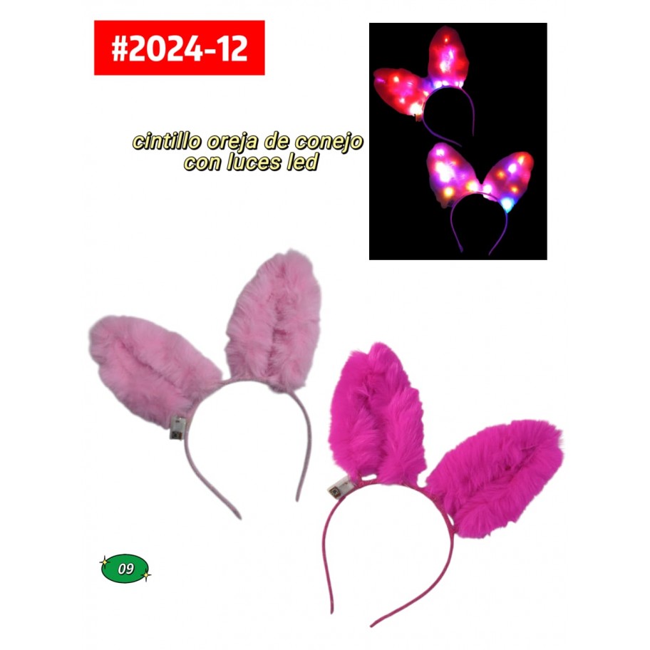 CINTILLO CONEJO CON LUCES LED #2024-12