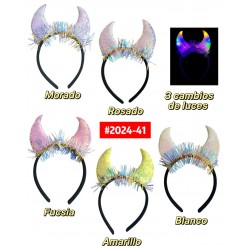 CINTILLO DIABLA CON LUCES LED #2024-41 P.U