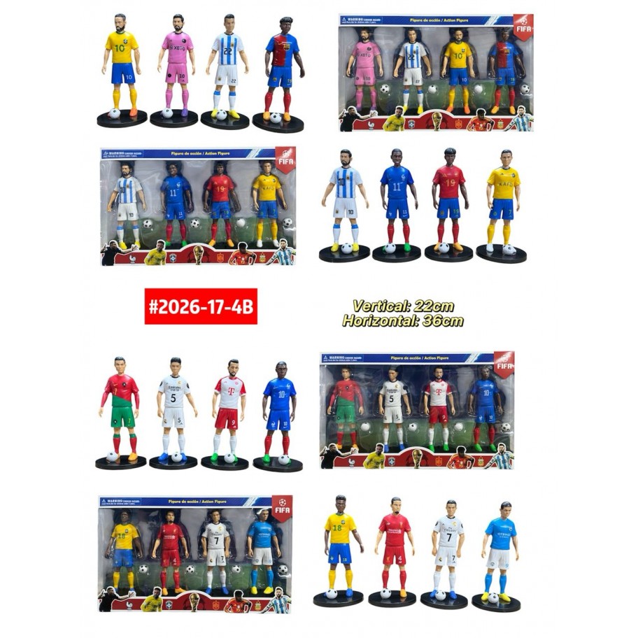 SET DE MUÑECOS DE FUTBOL 4pcs #2026-17-4B
