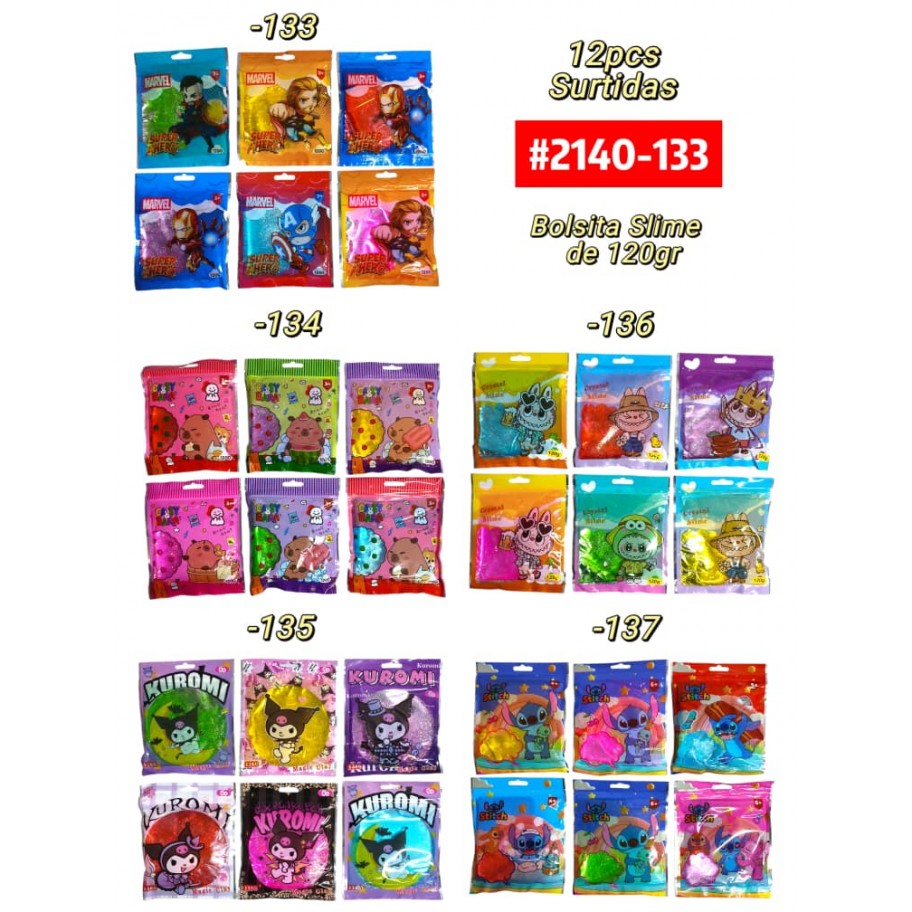 SLIME EN BOLSITA *12 #2140-133