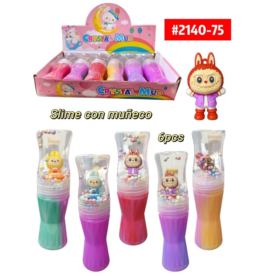 SLIME BICOLOR PEPAS LABUBU *6 #2140-75 PROMO