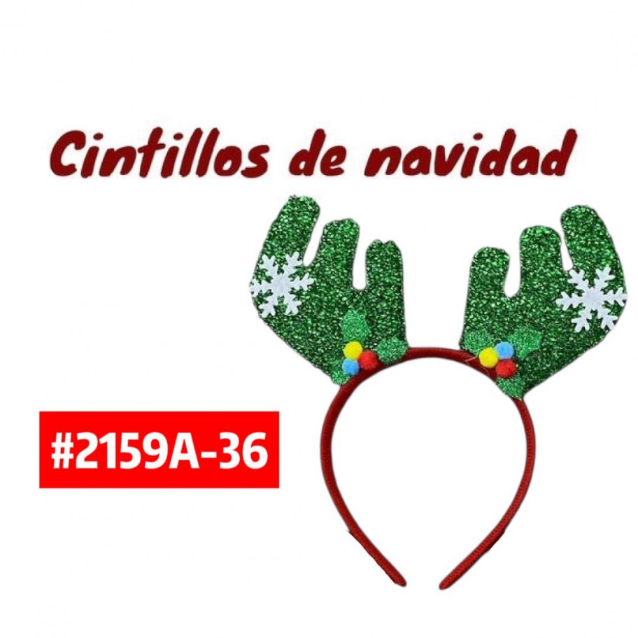 CINTILLO NAVIDEÑO ESCARCHADO #2159A-36  P.U