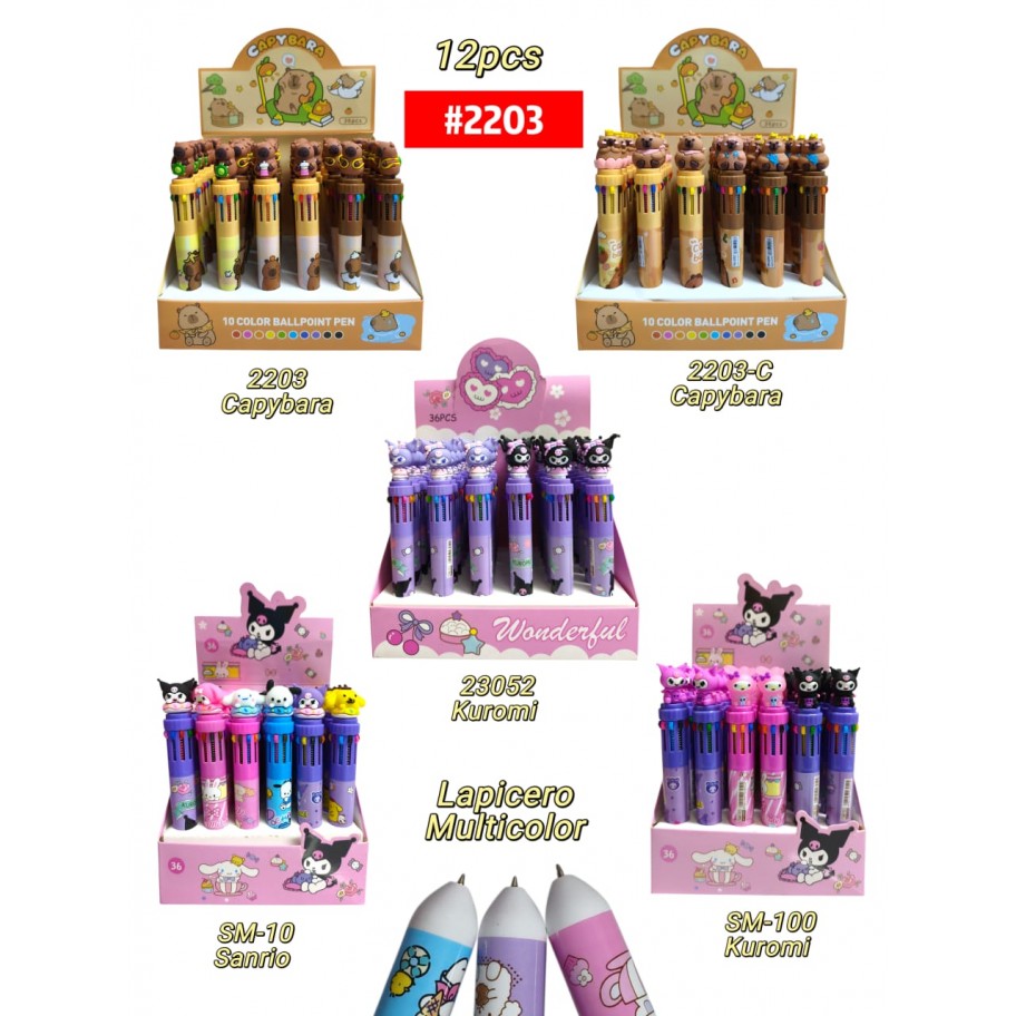 LAPICERO MULTICOLOR  12uds #2203