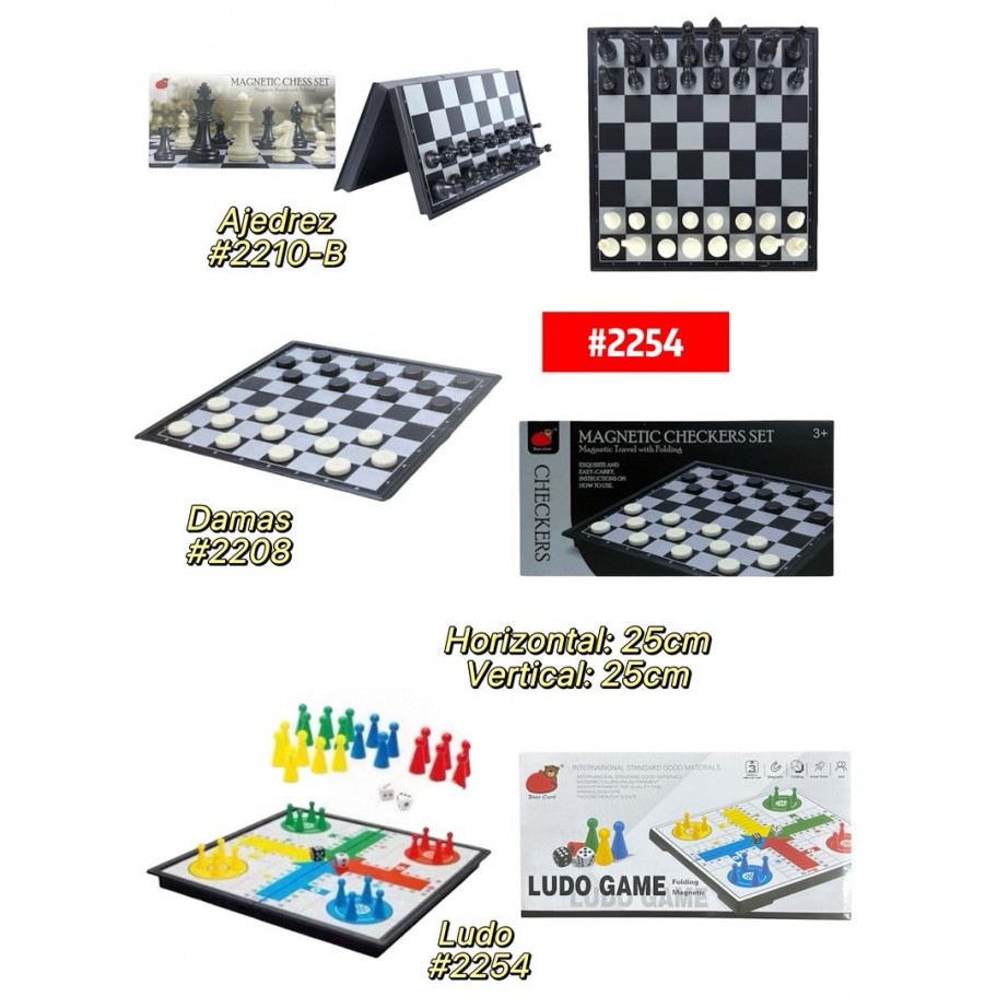 LUDO AJEDREZ DAMAS MAGNETICO #2254