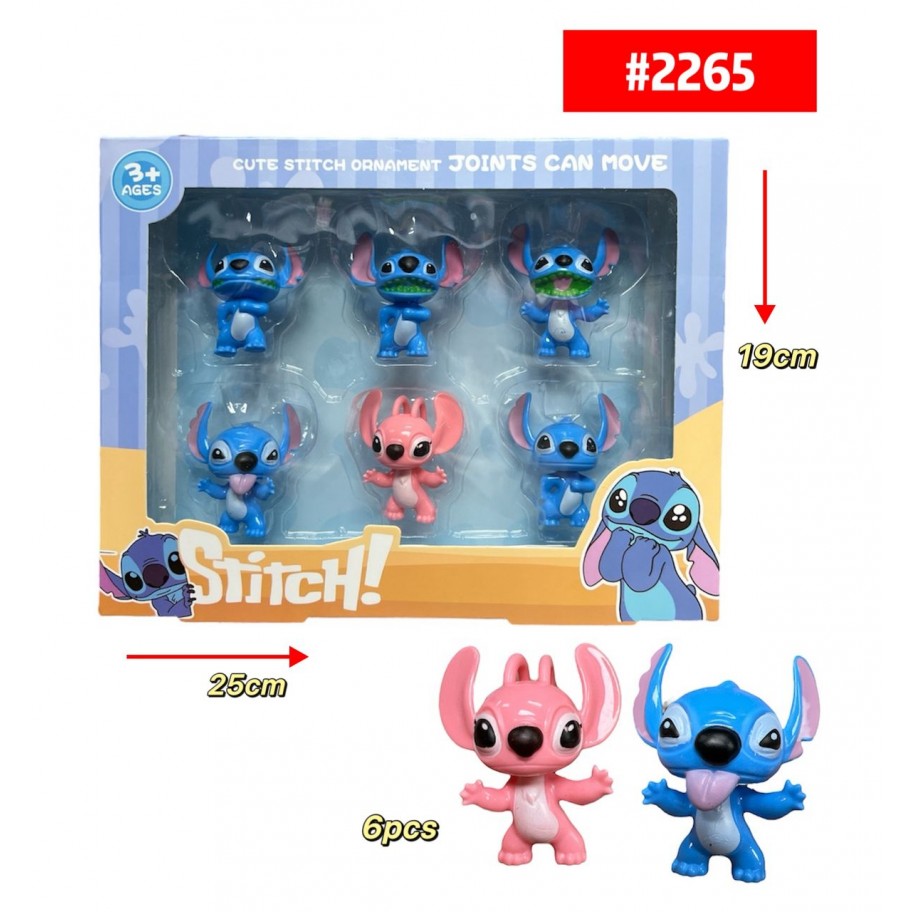 MUÑECOS STITCH 6pcs #2265 P.U