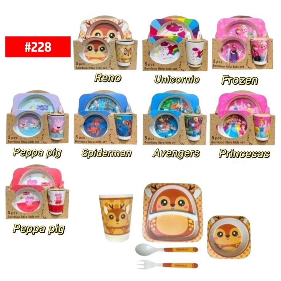 SET DE PLATOS INFANTILES 5in1 #228 P.U