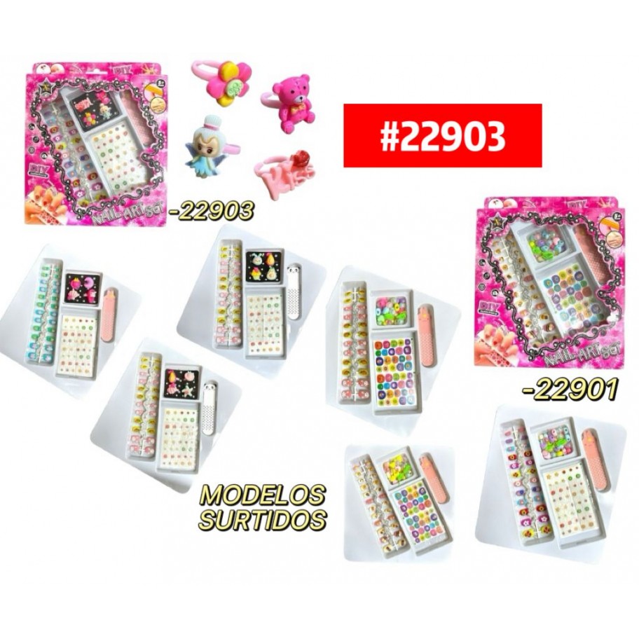 KIT PARA UÑAS CON BISUTERIA #22903