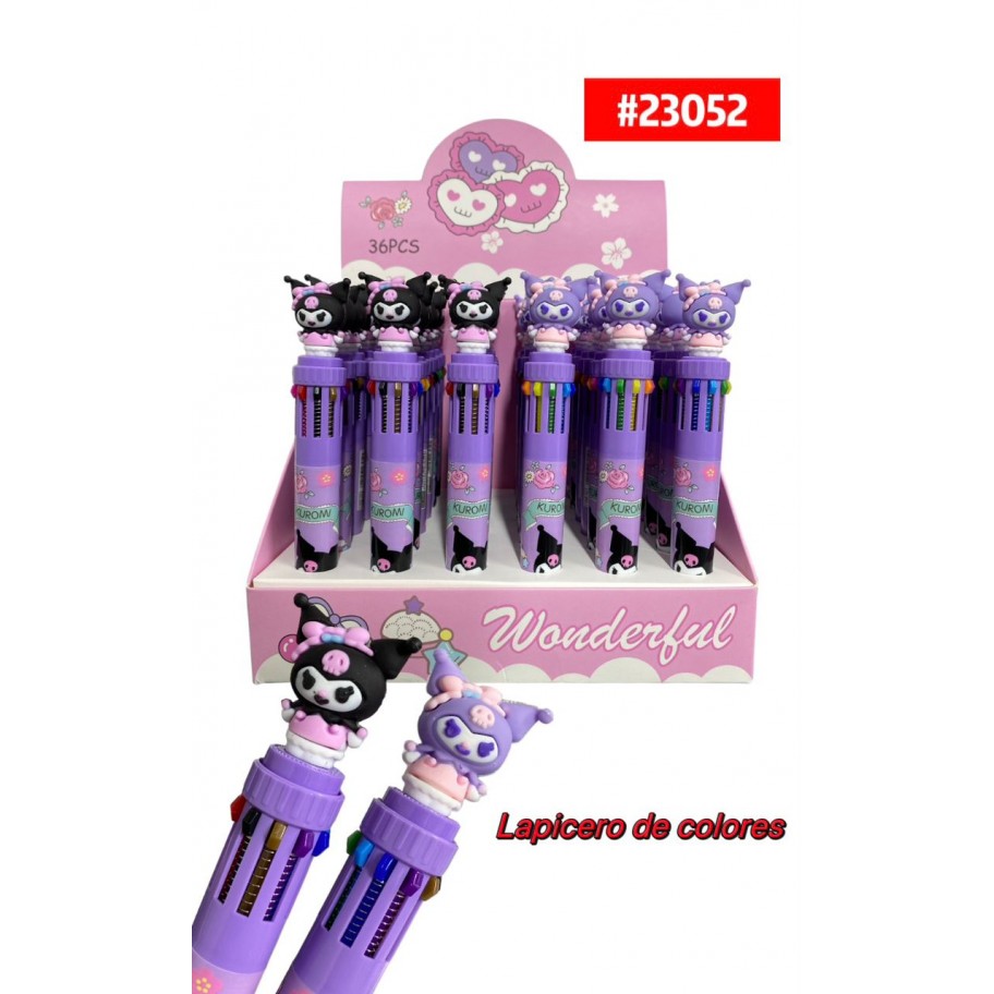 LAPICERO MULTICOLOR KUROMI 12uds #23052