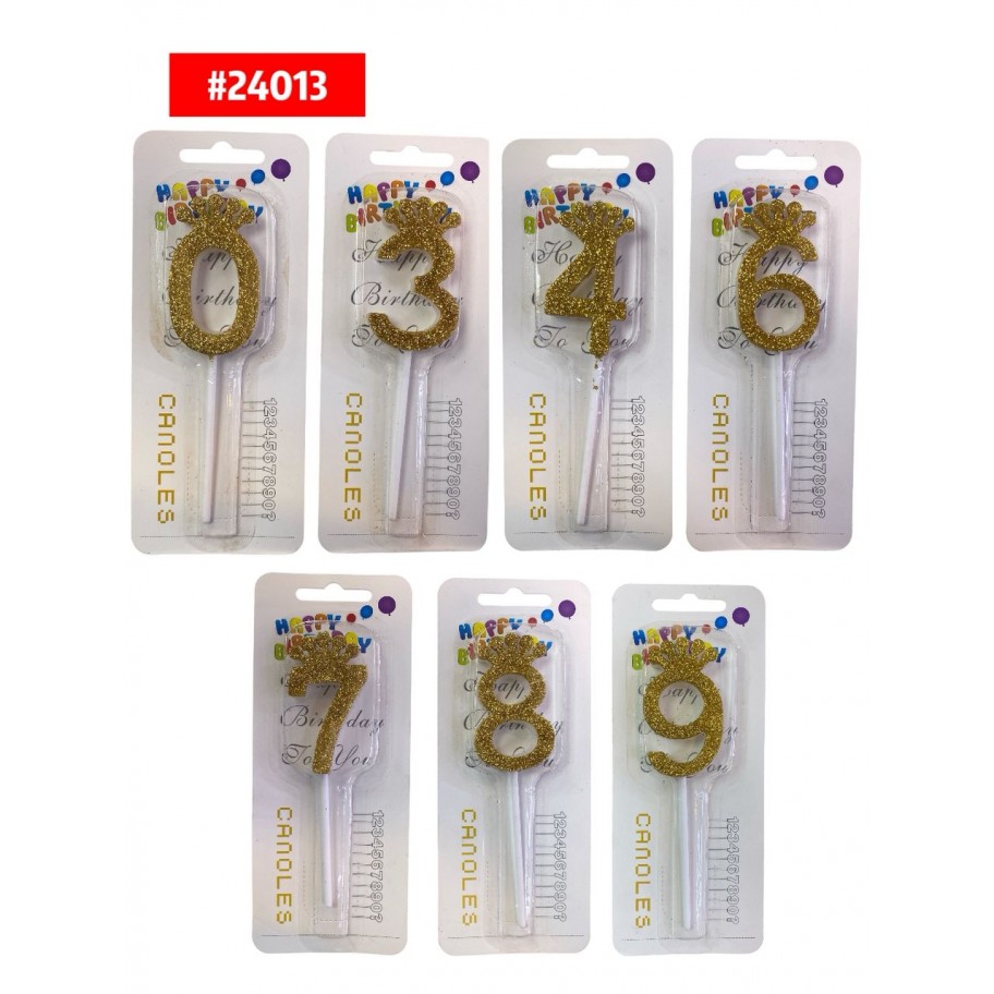 VELA NUMERO BRILLANTE CORONA #24013