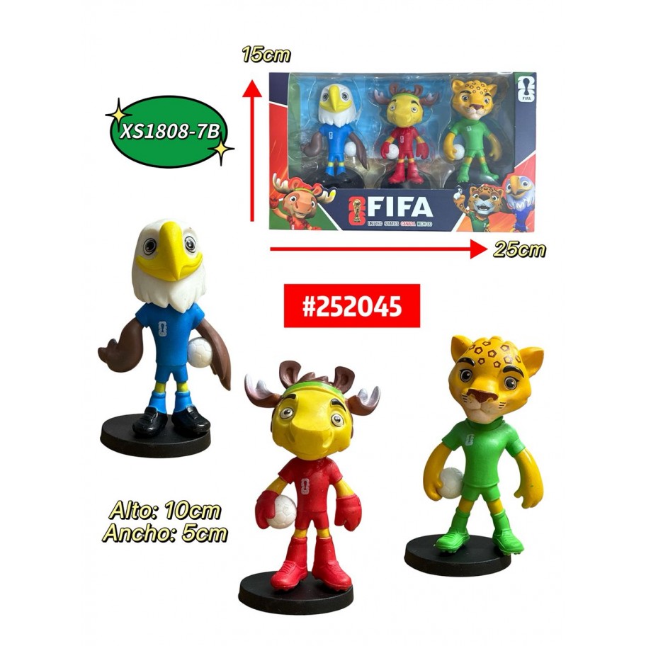 FIGURAS DE COLECCION MUNDIAL 3pcs #252045