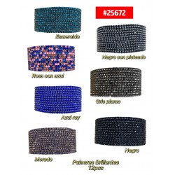 PULSERAS BRILLANTES 12pcs #25672 P.U