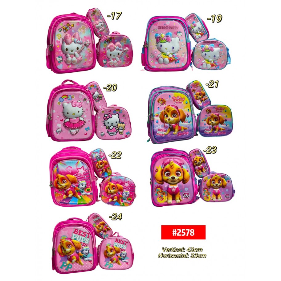 MORRAL INFANTIL 3in1 HELLO KITTY/PAW PATROL #2578 P.U