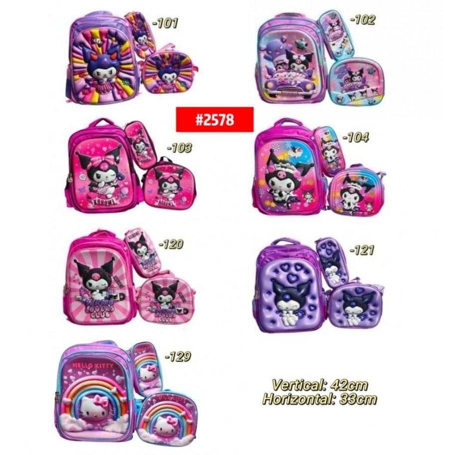 MORRAL INFANTIL 3in1 KUROMI/MELODY #2578 P.U