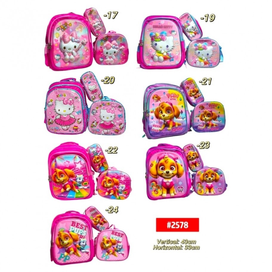 MORRAL INFANTIL 3in1 HELLO KITTY/PAW PATROL #2578 P.U