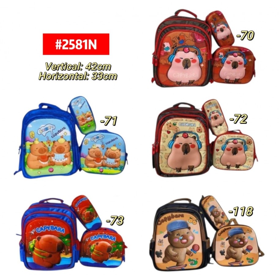 MORRAL INFANTIL 3in1 CAPYBARA #2581N  P.U