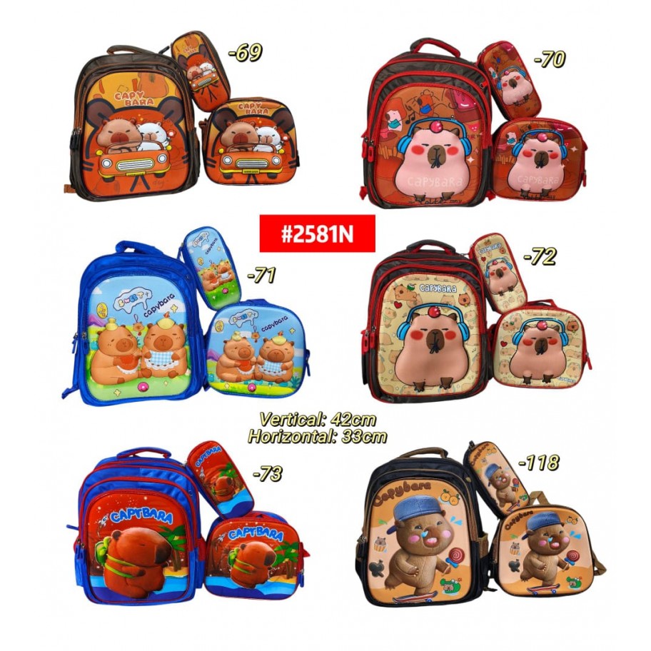 MORRAL INFANTIL 3in1 CAPYBARA #2581N  P.U