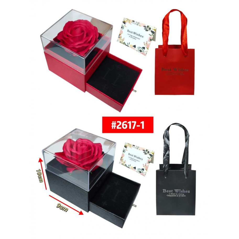 ROSA CON CAJITA #2617-1