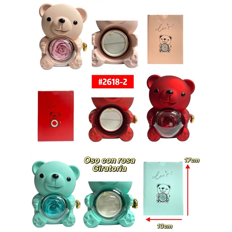 ROSA CON OSO G  #2618-2